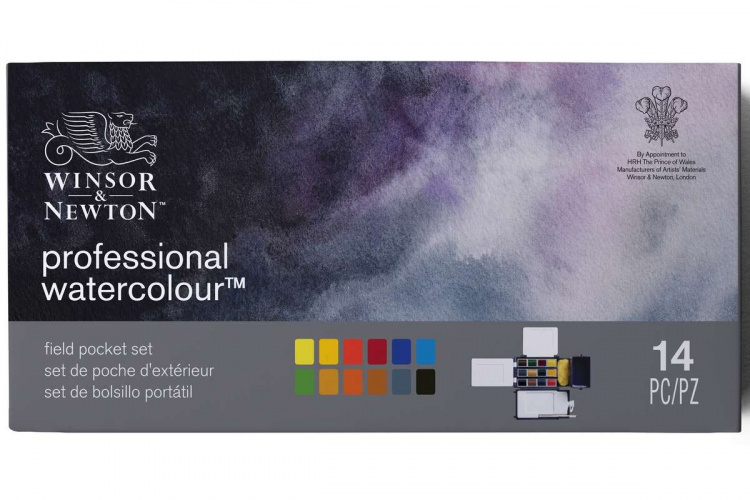 Professional Watercolour Field Box 12x1/2 pans