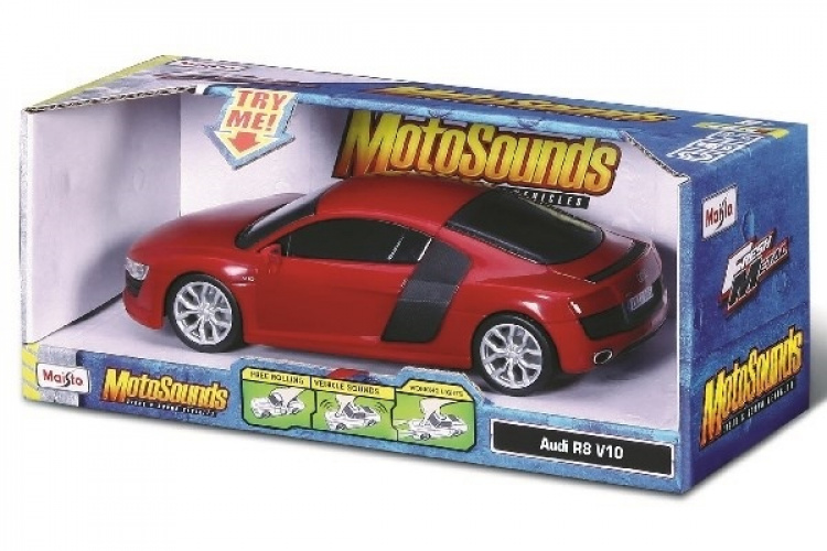 Audi R8 V10 1:24 Röd med Motorljud