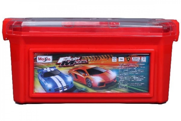Förvaringslåda för Maisto Bilar, medföljer 6 Bilar