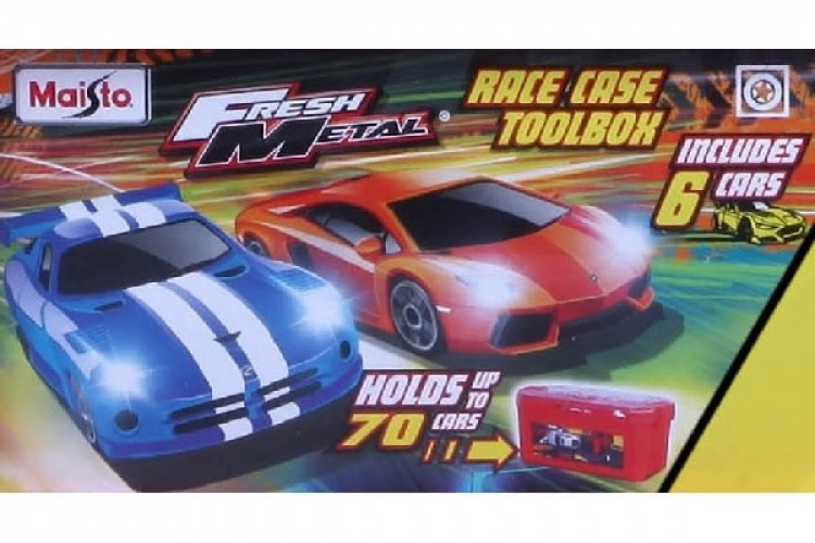 Förvaringslåda för Maisto Bilar, medföljer 6 Bilar