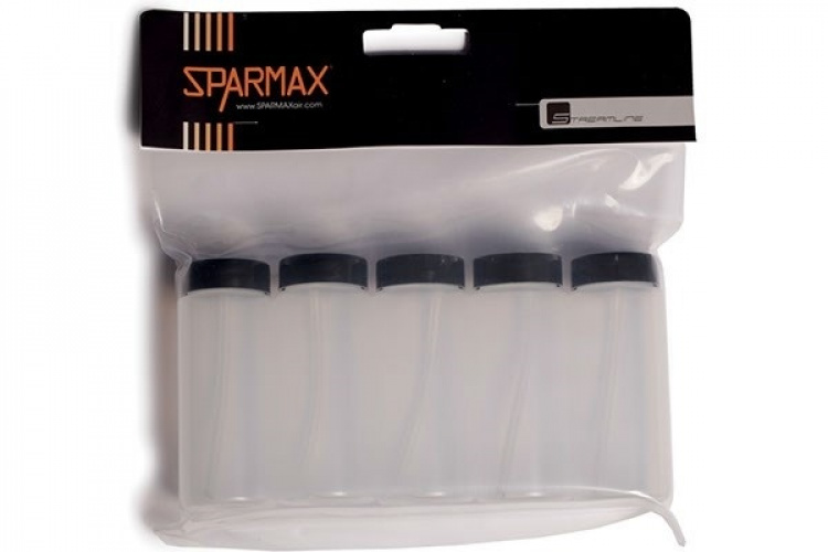 Plastflaskor m/platt lock 80cc 5pcs #31