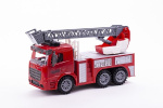 Brandbil med Stege, Ljus och Ljud 1:14, Röd