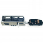 SIKU Personbil med husvagn 1:55