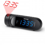 Denver Klockradio med projektion Dubbla alarm Svart