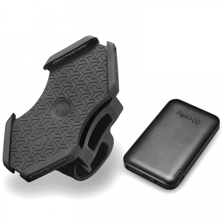 Celly Cykel-/e-scooterhållare med inbyggd powerbank