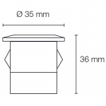 LightsOn Orion infälld spot 5st Svart