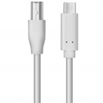 LogiLink USB-C till USB-B 2.0 Kabel 2m Vit
