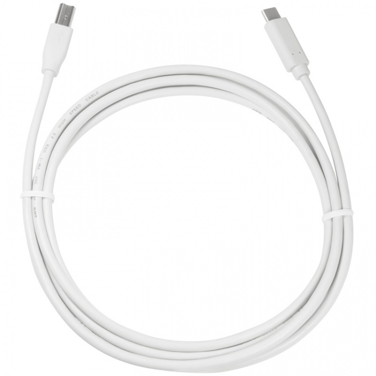 LogiLink USB-C till USB-B 2.0 Kabel 2m Vit