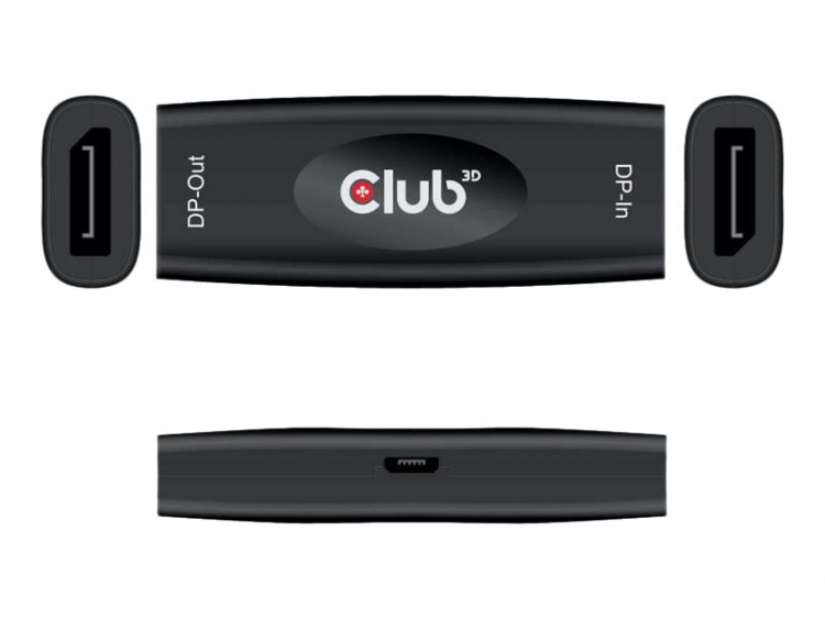 CLUB3D DP 1.4 4K120HZ HDR ACTIVE REPEATER F/F displayport Svart