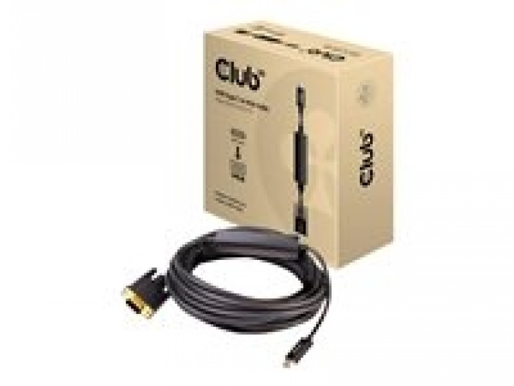 Club 3D - Adapterkabel - 24 pin USB-C hane till HD-15 (VGA) hane - 5 m - aktiv Club 3D - Adapterkabel - 24 pin USB-C hane till HD-15 (VGA) hane - 5 m - aktiv