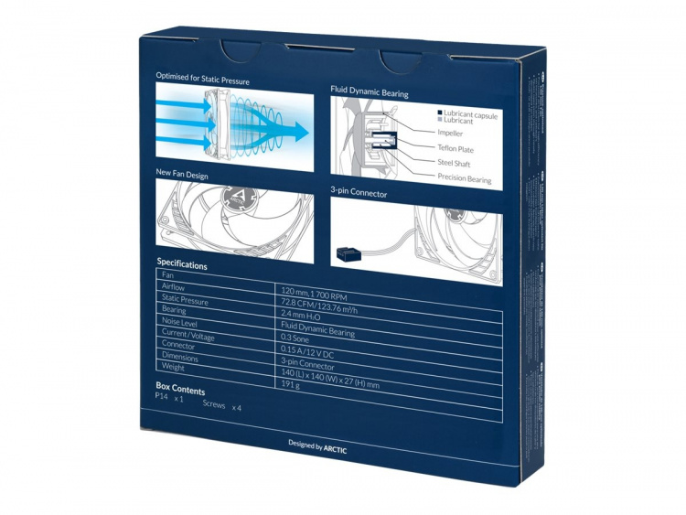 ARCTIC P14 Fan 14 cm Svart ARCTIC P14 Fan 14 cm Svart