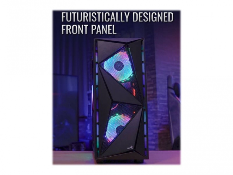Aerocool Glider Tempered Glass Svart