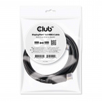 CLUB3D DisplayPort 1.4 HBR3 Cable 2m/6.56ft M/M 8K60Hz CLUB3D DisplayPort 1.4 HBR3 Cable 2m/6.56ft M/M 8K60Hz