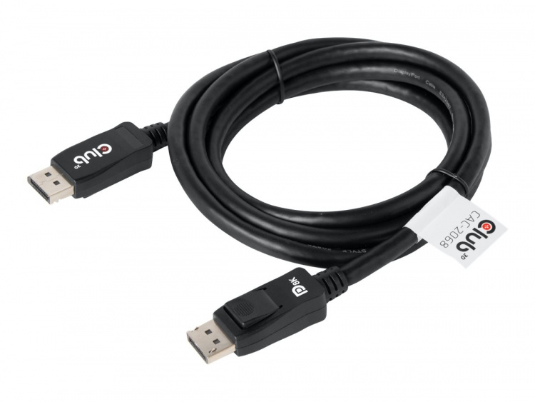 CLUB3D DisplayPort 1.4 HBR3 Cable 2m/6.56ft M/M 8K60Hz CLUB3D DisplayPort 1.4 HBR3 Cable 2m/6.56ft M/M 8K60Hz
