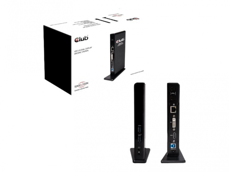 CLUB3D SenseVision USB3.0 Dual Display Docking Station