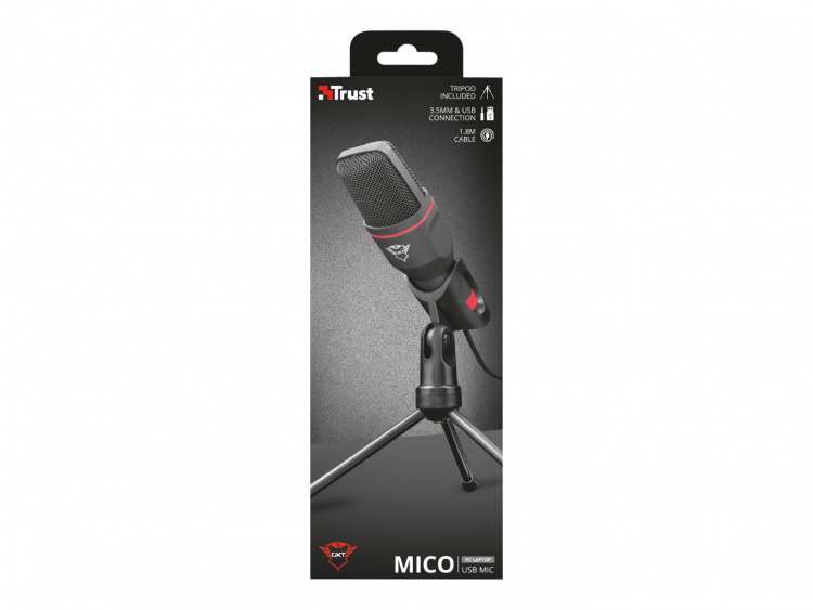 Trust GXT 212 Svart, Röd Mikrofon till PC Trust GXT 212 Svart, Röd Mikrofon till PC