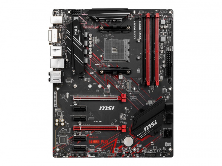 MSI B450 GAMING PLUS MAX moderkort AMD B450 Uttag AM4 ATX