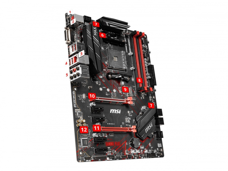 MSI B450 GAMING PLUS MAX moderkort AMD B450 Uttag AM4 ATX