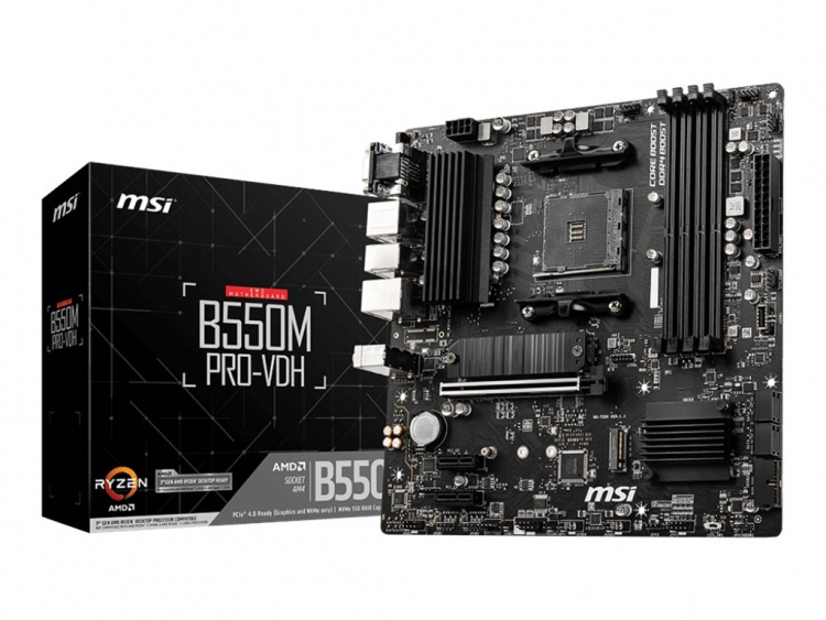 CMSI B550M PRO-VDH moderkort AMD B550 Uttag AM4 micro ATX