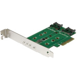 StarTech.com M.2 SSD-kortadapter (NGFF) med 3 portar - 1x PCIe (NVMe) M.2, 2x SA