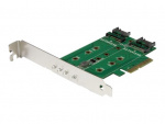 StarTech.com M.2 SSD-kortadapter (NGFF) med 3 portar - 1x PCIe (NVMe) M.2, 2x SA