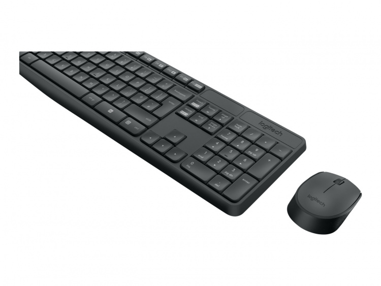 Logitech MK235 tangentbord RF Trådlös QWERTY Amerikanskt internationellt Grå Logitech MK235 tangentbord RF Trådlös QWERTY Amerikanskt internationellt Grå