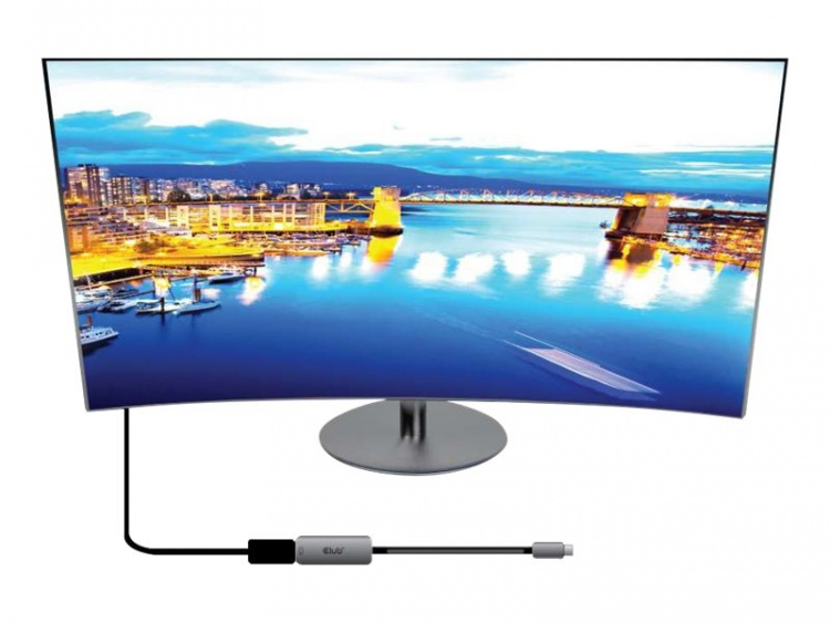 CLUB3D CAC-1567 USB-grafikadapter 7680 x 4320 pixlar Svart, Silver