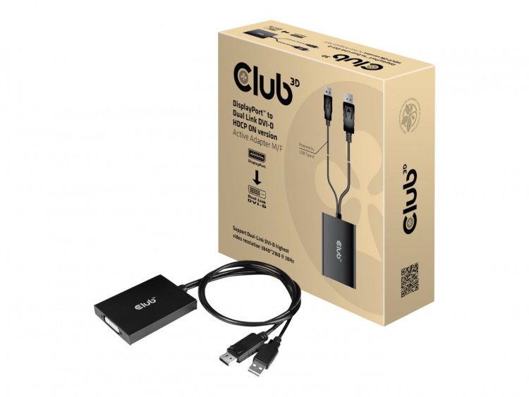 CLUB3D CAC-1010-A videokabeladapter 0,6 m DisplayPort DVI-D + USB