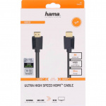 Hama Kabel HDMI High Speed 8K 48Gbit/s Svart 3.0m Hama Kabel HDMI High Speed 8K 48Gbit/s Svart 3.0m