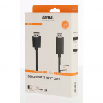 HAMA Kabel DisplayPort-HDMI 4K 1.5m Svart