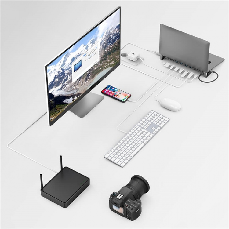 Hama Dockningsstation USB-C 9x Portar Hama Dockningsstation USB-C 9x Portar