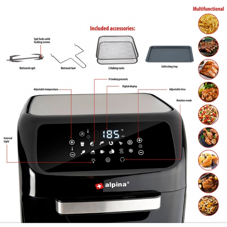 ALPINA Air Fryer Ugn 12L