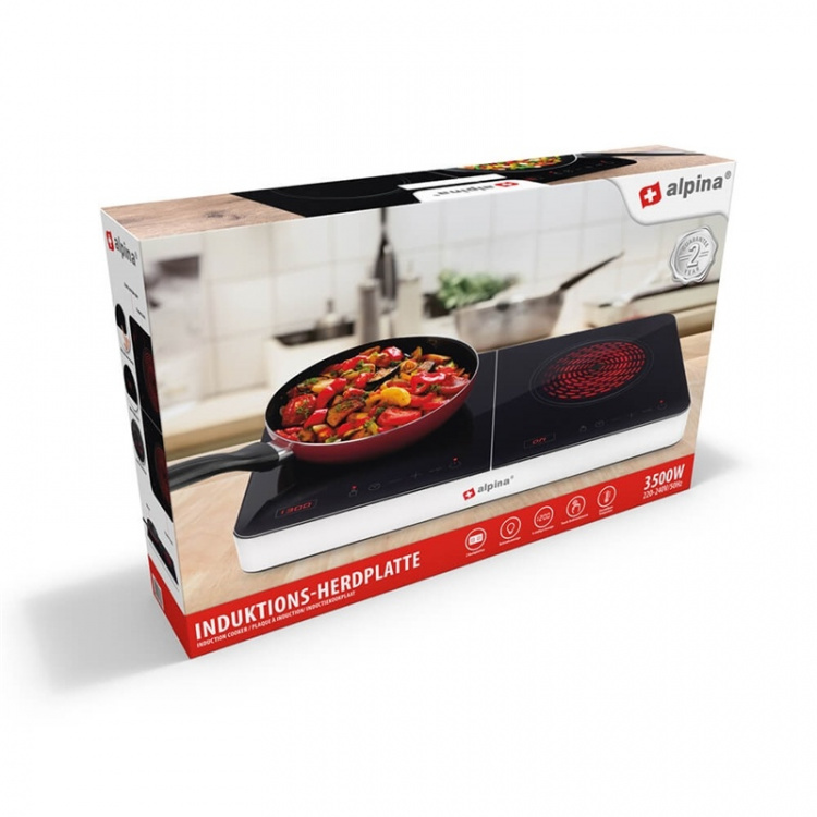 ALPINA Kokplatta Induktion Dubbel