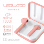 LEDWOOD Hörlur Hubble TWS True Wireless In-Ear Rosa Mic