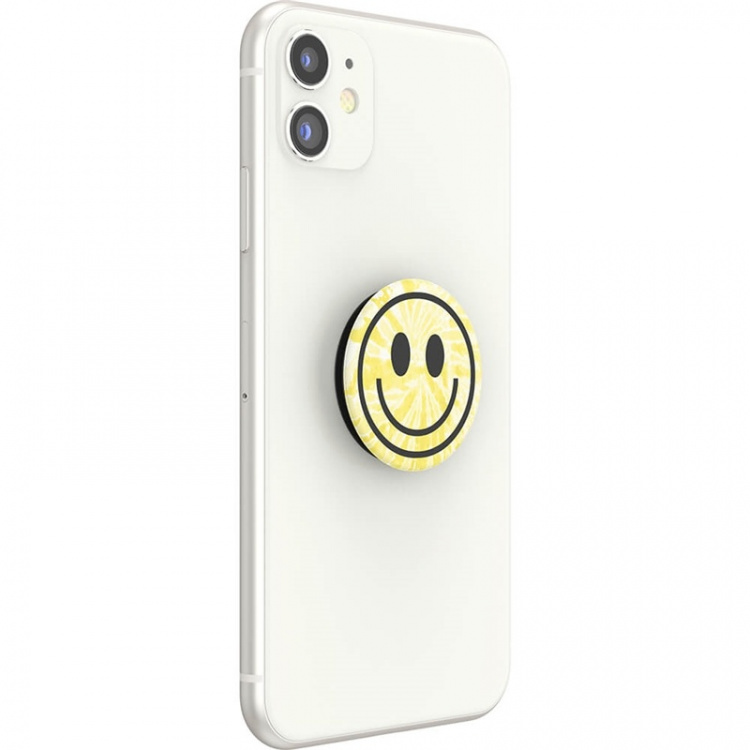 POPSOCKETS Tie Dye Smiley Avtagbart Grip med Ställfunktion