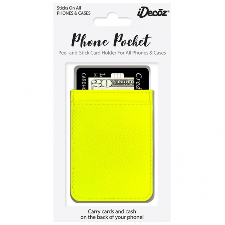 IDECOZ Kortficka för Mobiltelefon Neon Gul