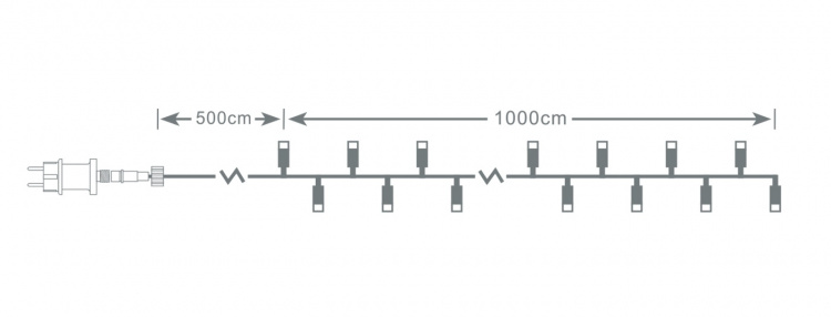 NORDIC HOME Flerfärgad LED ljusslinga, inomhus/utomhusbruk, 10 m NORDIC HOME Flerfärgad LED ljusslinga, inomhus/utomhusbruk, 10 m
