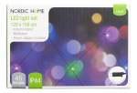 NORDIC HOME LED Ljusnät, flerfärgad, inomhus/utomhusbruk, 120 x 150 cm