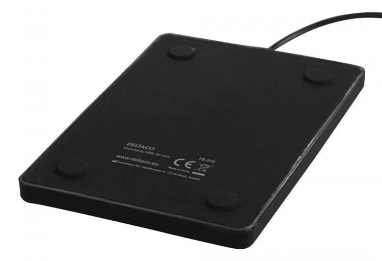 DELTACO numeriskt tangentbord i silikon, IP68, 23 tangenter, svart