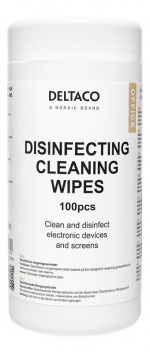 DELTACO Office Disinfecting cleaning wipes, 100pcs tube DELTACO Office Disinfecting cleaning wipes, 100pcs tube