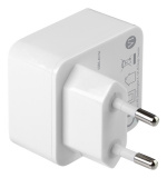 DELTACO USB-väggladdare med dubbla portar, 1x USB-A, 1x USB-C, 17 W, v