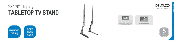 DELTACO Slim Table stand for tv, 23