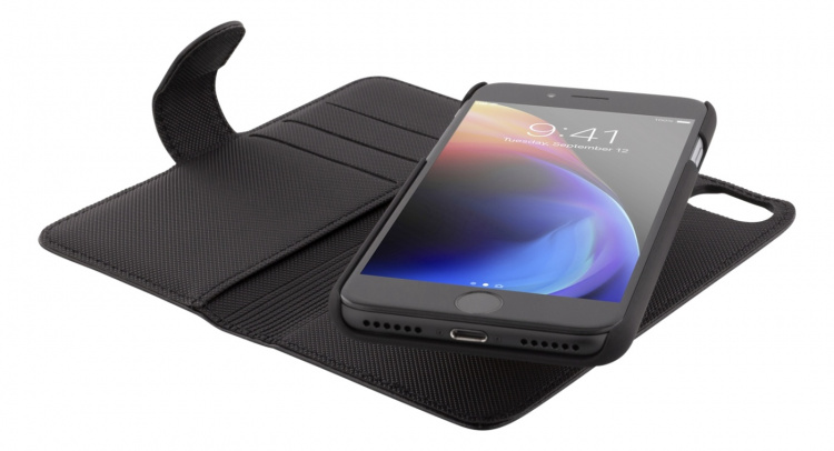 DELTACO wallet case 2-in-1, iPhone 6/6s/7/8/SE (2020), magnetic back