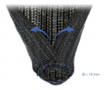 Delock Braided Sleeving self-closing 5 m x 19 mm black