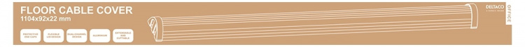 DELTACO Office Aluminum Floor Cable Cover,1104x92x22mm DELTACO Office Aluminum Floor Cable Cover,1104x92x22mm