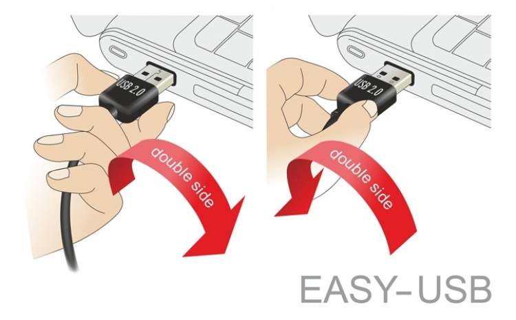 Delock Kabel EASY-USB 2.0 Typ-A hane vinklad Vä/Hö.,> USB 2.0 Typ-B Delock Kabel EASY-USB 2.0 Typ-A hane vinklad Vä/Hö.,> USB 2.0 Typ-B