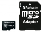 Verbatim microSDXC-kort, 128GB, inkl.adapter, class 10