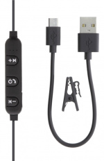 STREETZ In-ear BT hörlurar med mikrofon och media/svarsknappar, svart STREETZ In-ear BT hörlurar med mikrofon och media/svarsknappar, svart