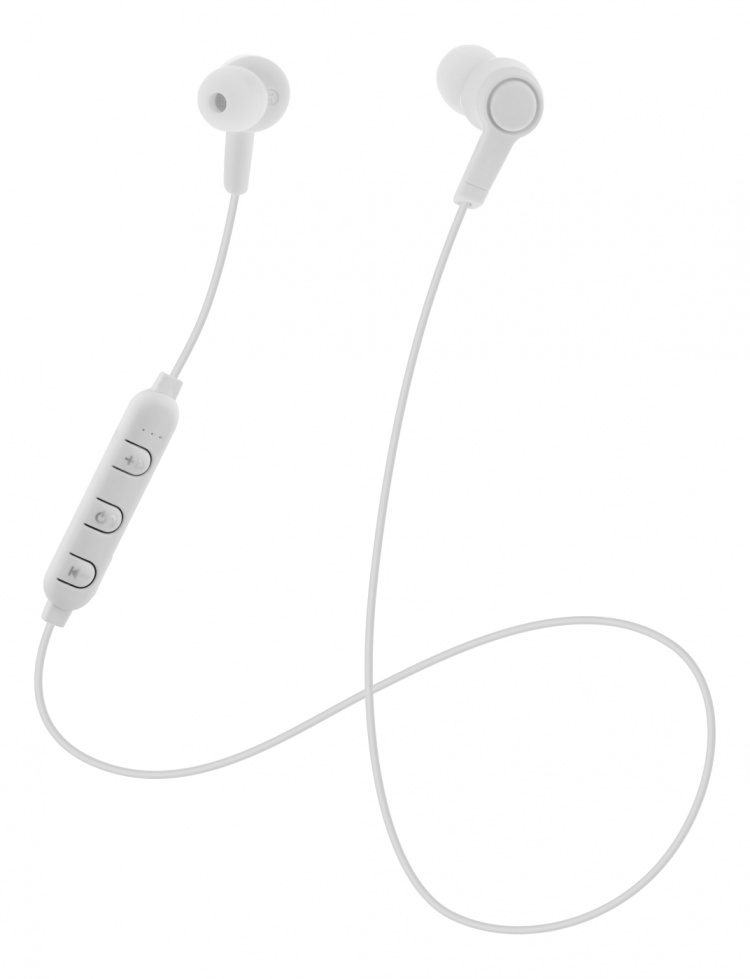 STREETZ In-ear BT hörlurar med mikrofon och media/svarsknappar, vit