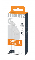 STREETZ Stay-in-ear hörlurar med mikrofon, media/svarsknapp, 3.5 mm, STREETZ Stay-in-ear hörlurar med mikrofon, media/svarsknapp, 3.5 mm,